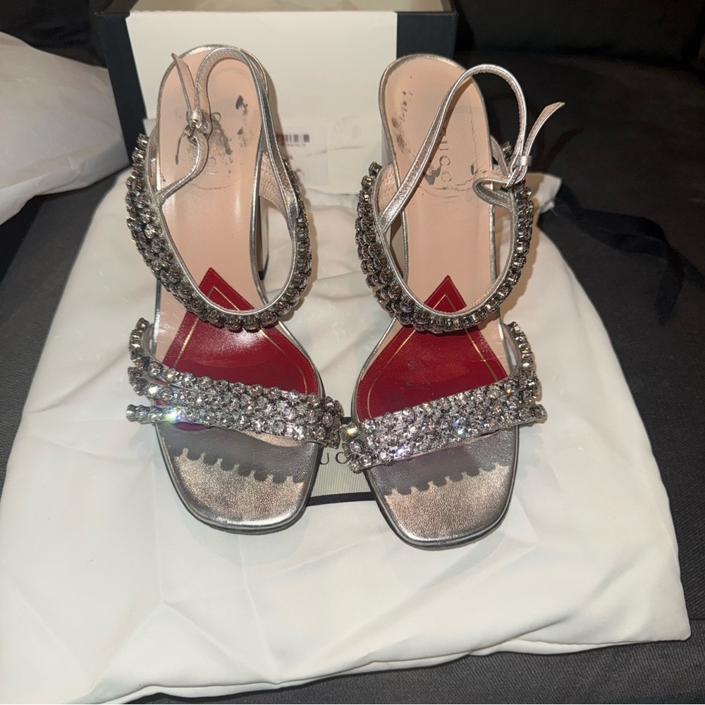 Gucci Argentine Crystal Heels Sz.5